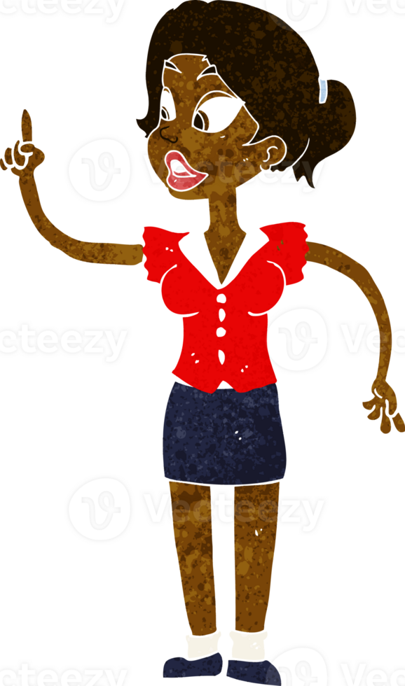 cartoon woman with great idea png