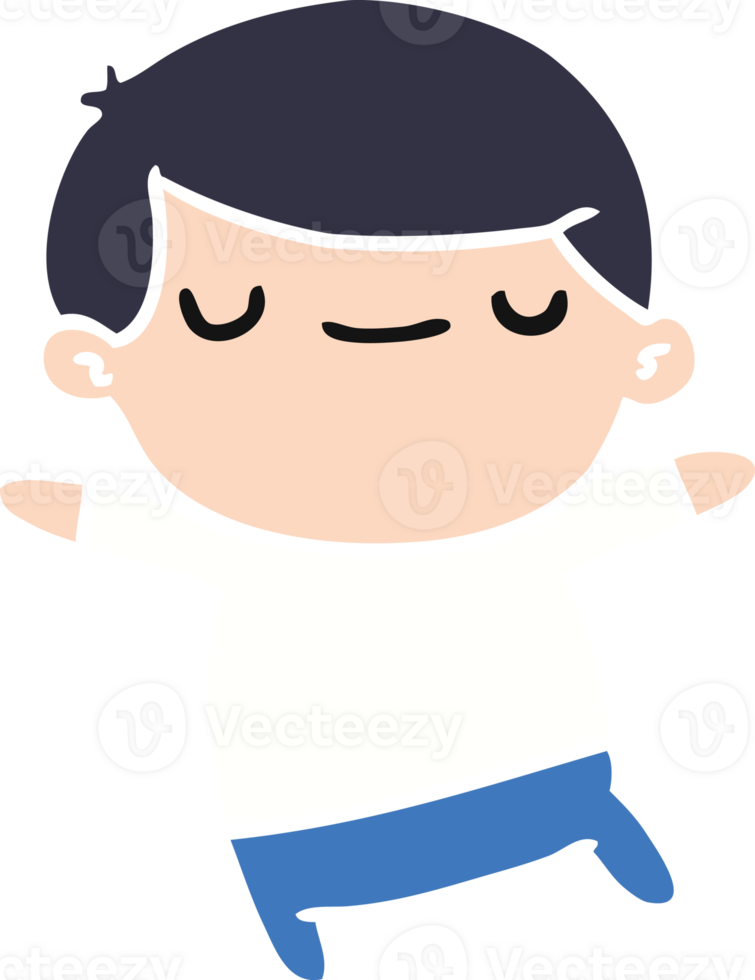 hand drawn cartoon of kawaii cute older man png