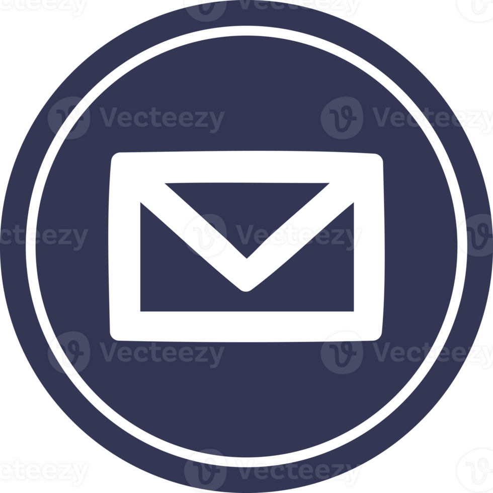 envelope letter circular icon symbol png