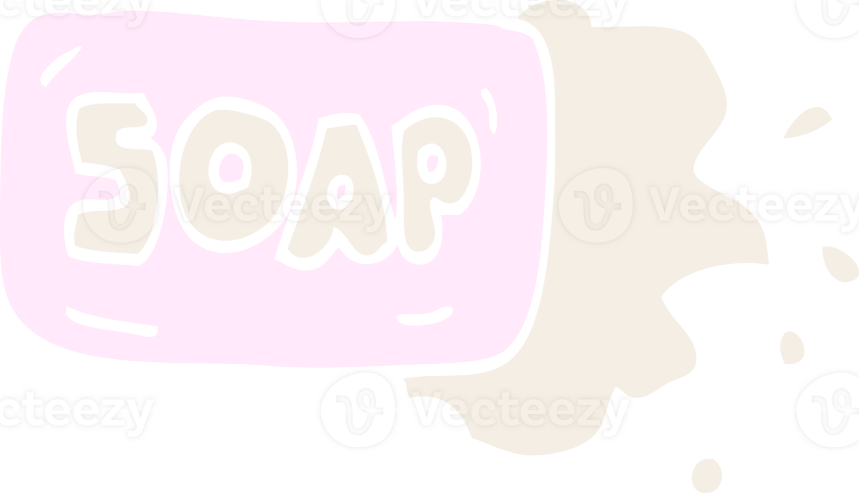 cartoon doodle bar of soap png