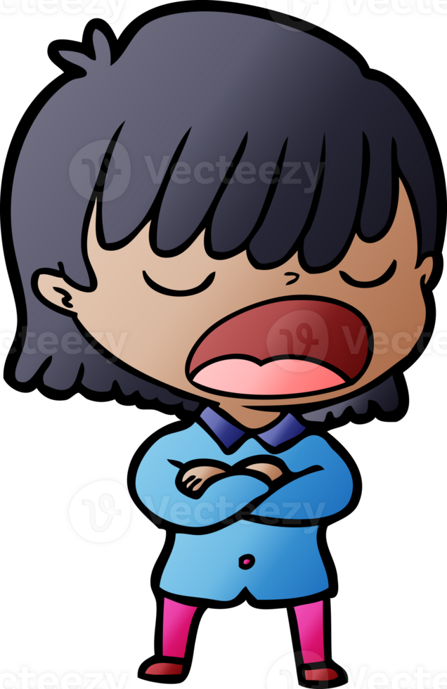 cartoon woman talking loudly png