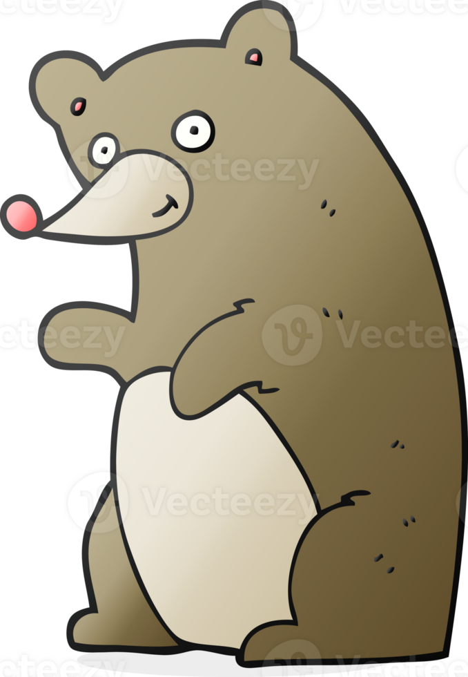 hand drawn cartoon bear png