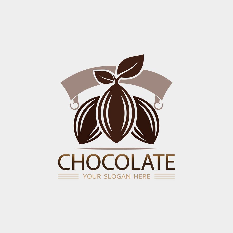 Chocolate and Cocoa logo icon design illustration vector