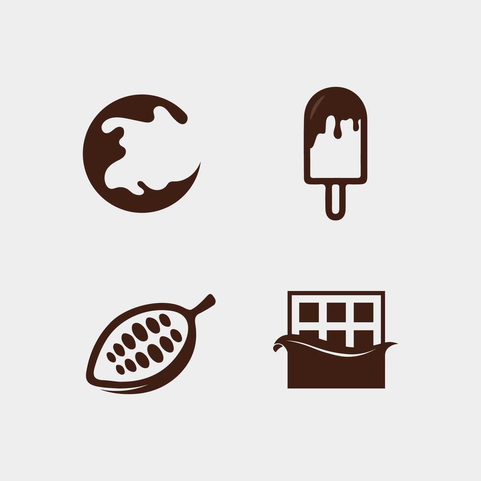 Chocolate and Cocoa logo icon design illustration vector