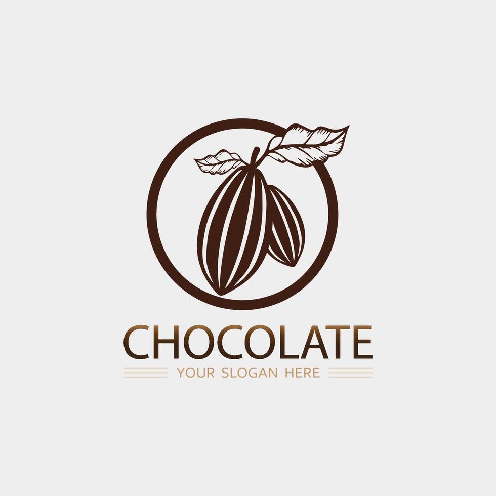 Chocolate and Cocoa logo icon design illustration vector