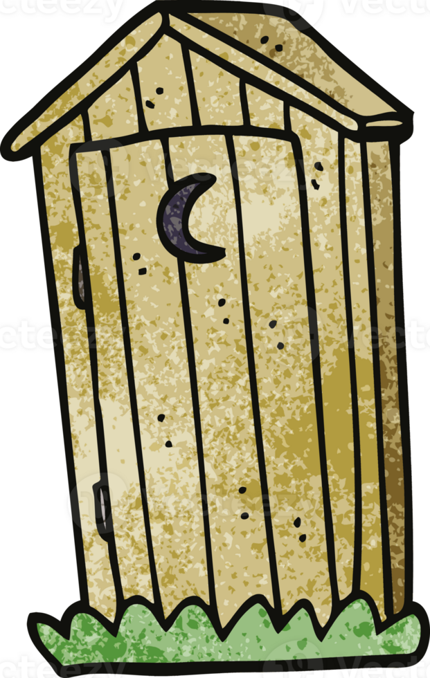 cartoon doodle old outdoor toilet png
