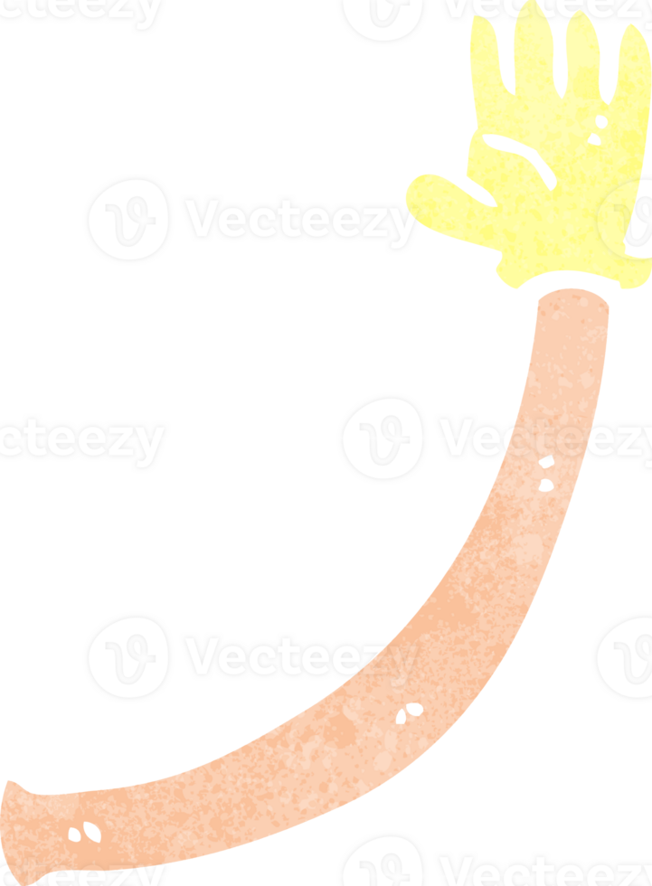 cartoon arm with rubber glove png