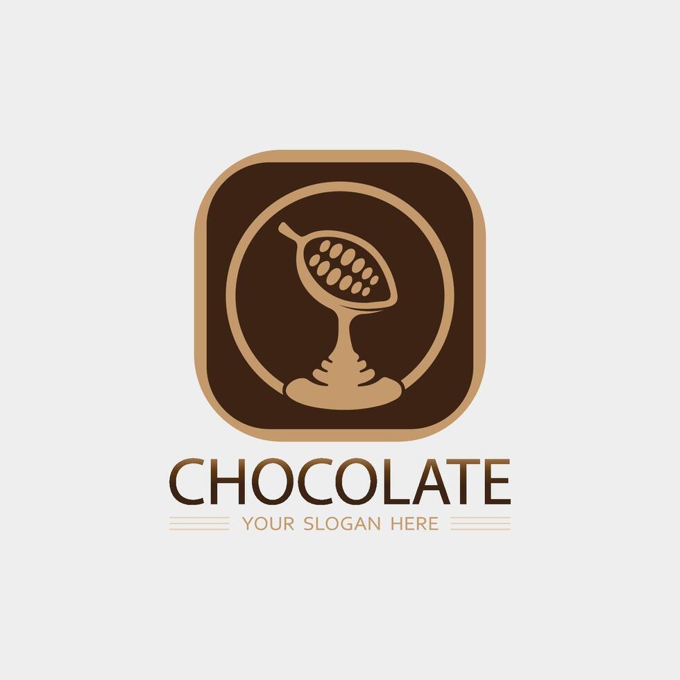 Chocolate and Cocoa logo icon design illustration vector