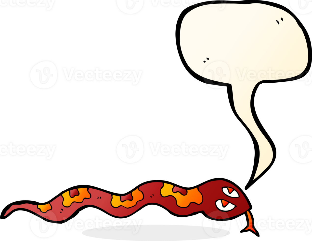 cartoon hissing snake with speech bubble png