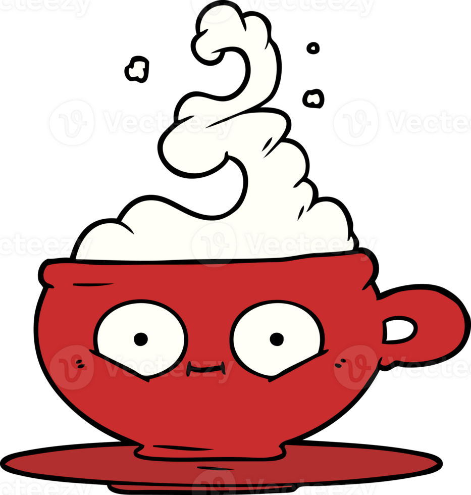 cartoon hot cup of coffee png