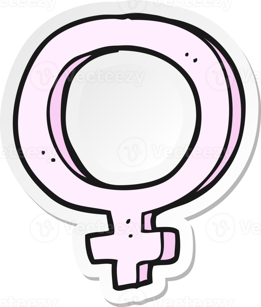 sticker of a cartoon female symbol png