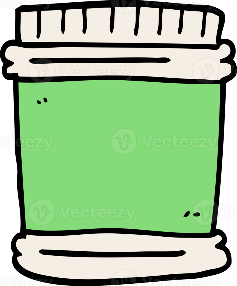 cartoon doodle vitamin pots png