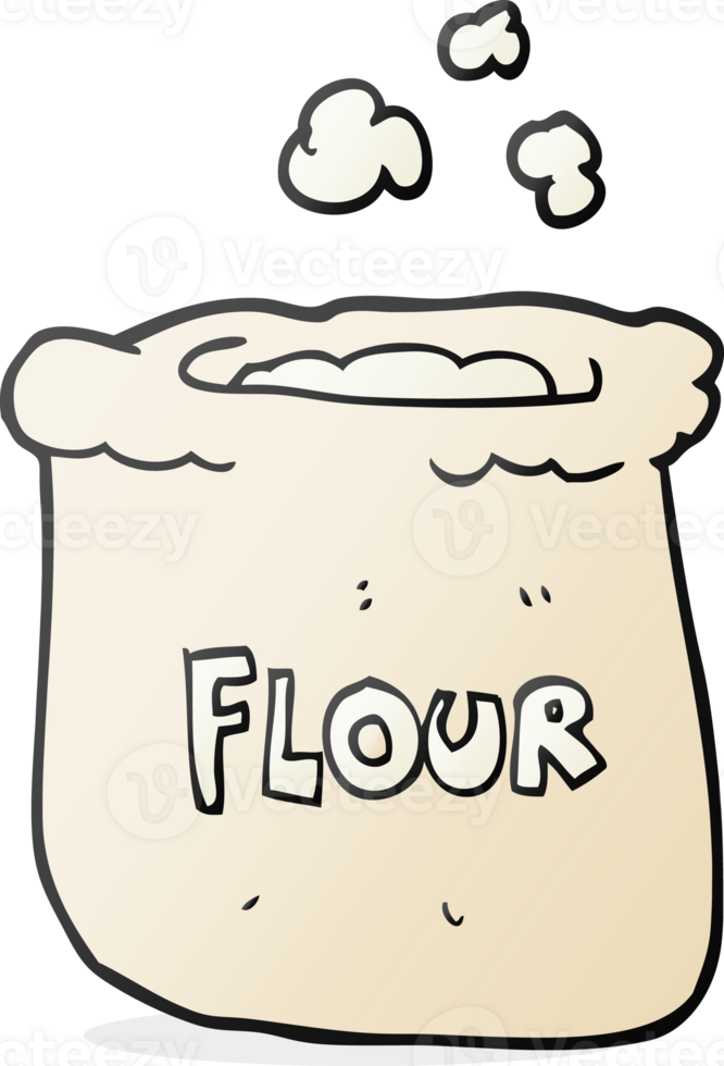 hand drawn cartoon bag of flour png
