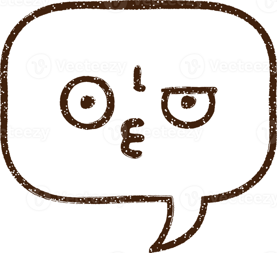 Speech Bubble Charcoal Drawing png