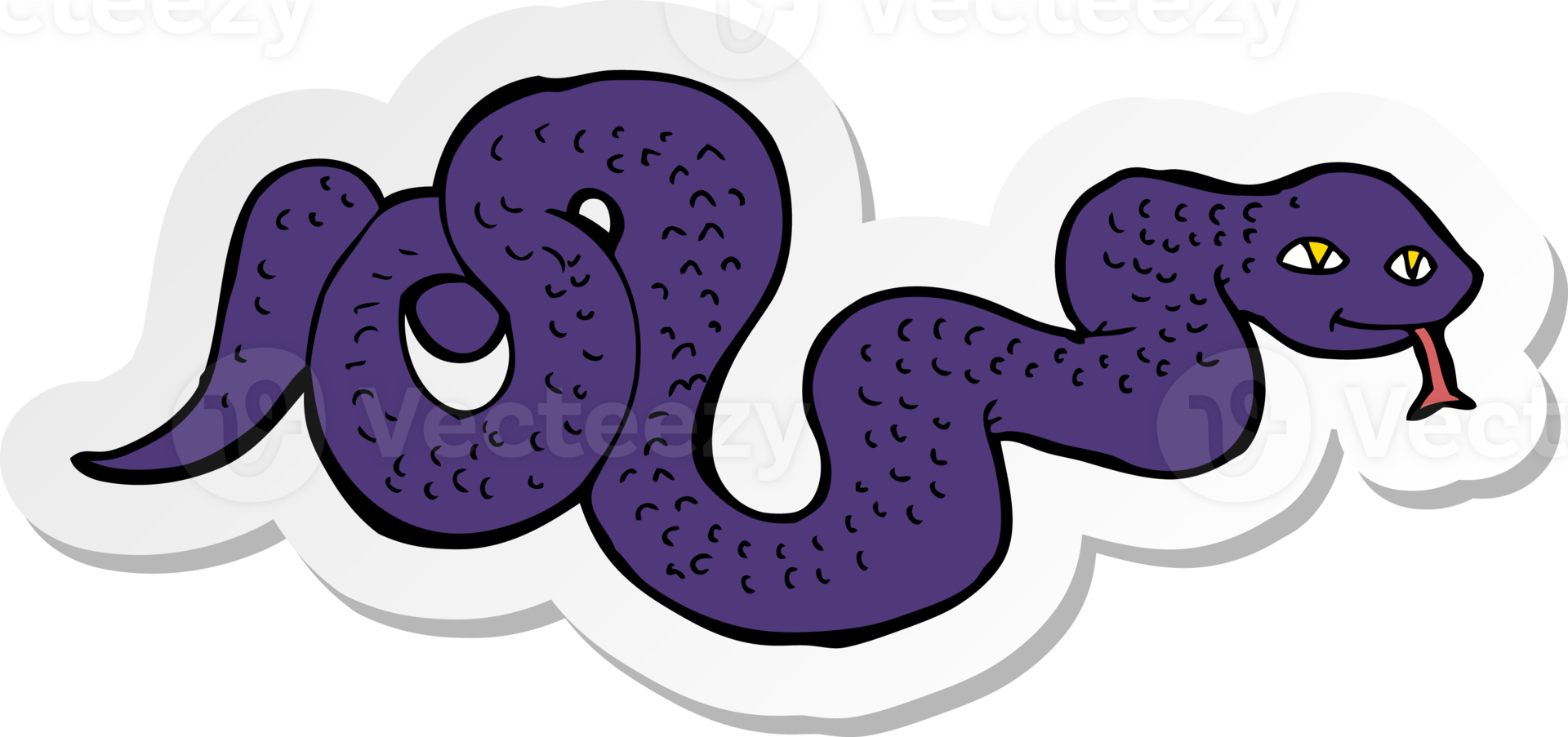 sticker of a cartoon snake png