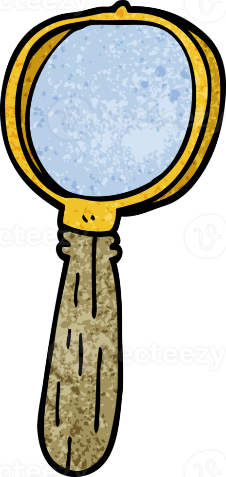 cartoon doodle magnifying glass png