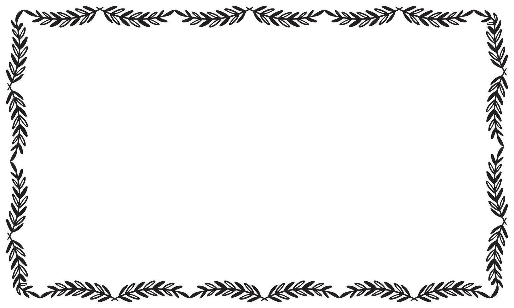 Hand drawn floral frame design background vector