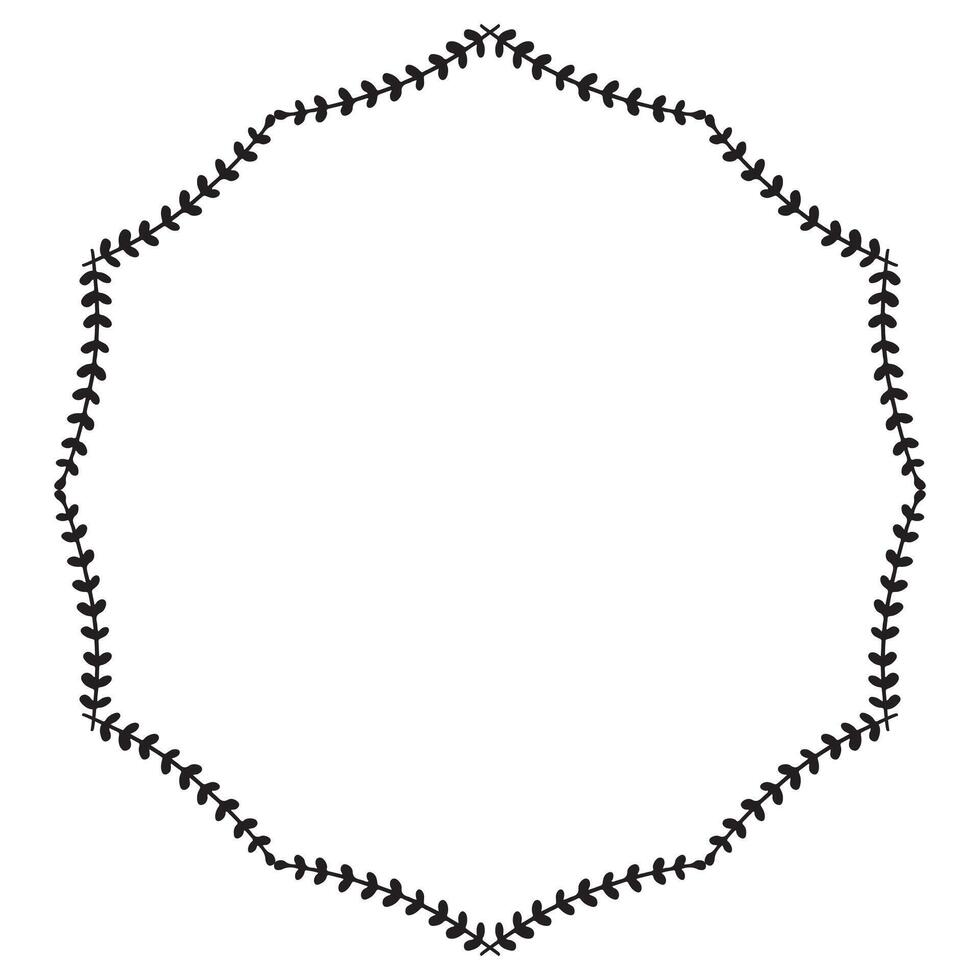 Hand drawn floral wreath, wreath circle flower frame vector