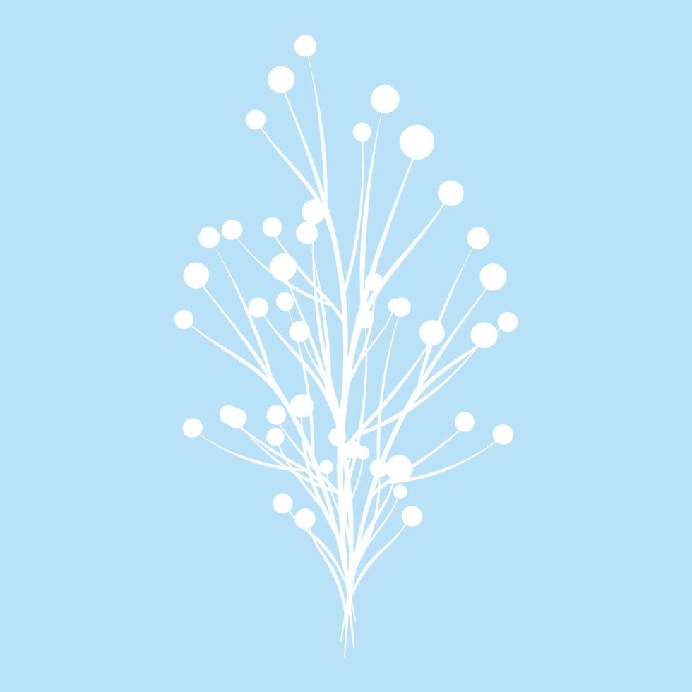 Hand drawn lovely spring flowers illustration on blue background vector