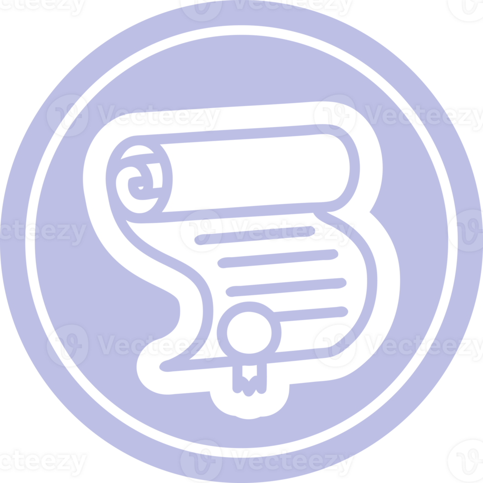 diploma certificate circular icon symbol png