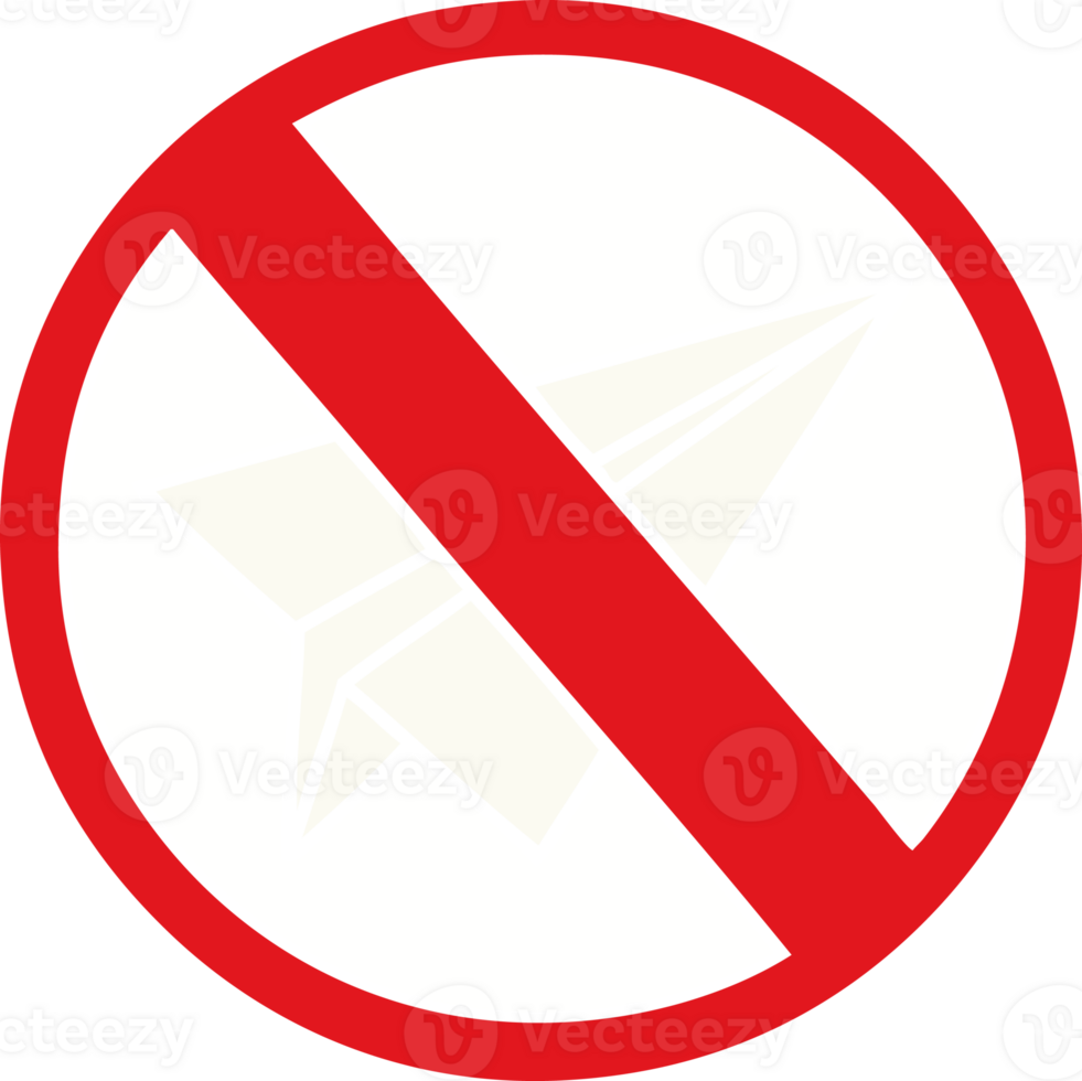 flat color retro cartoon of a no paper aeroplanes allowed png