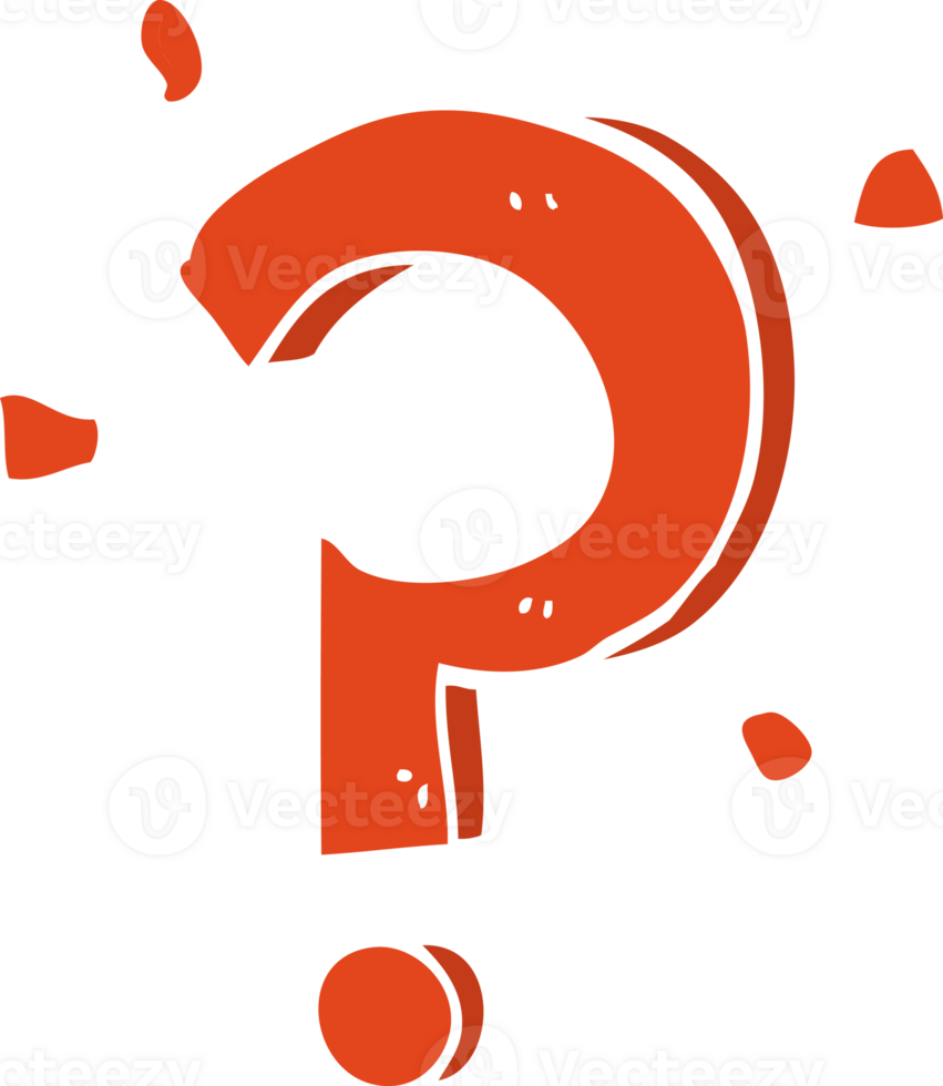 flat color style cartoon question mark png