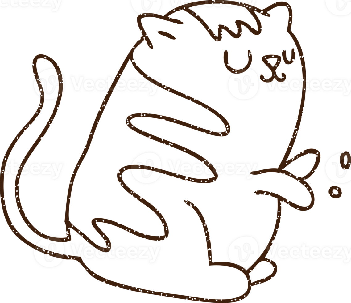 Cat Charcoal Drawing png