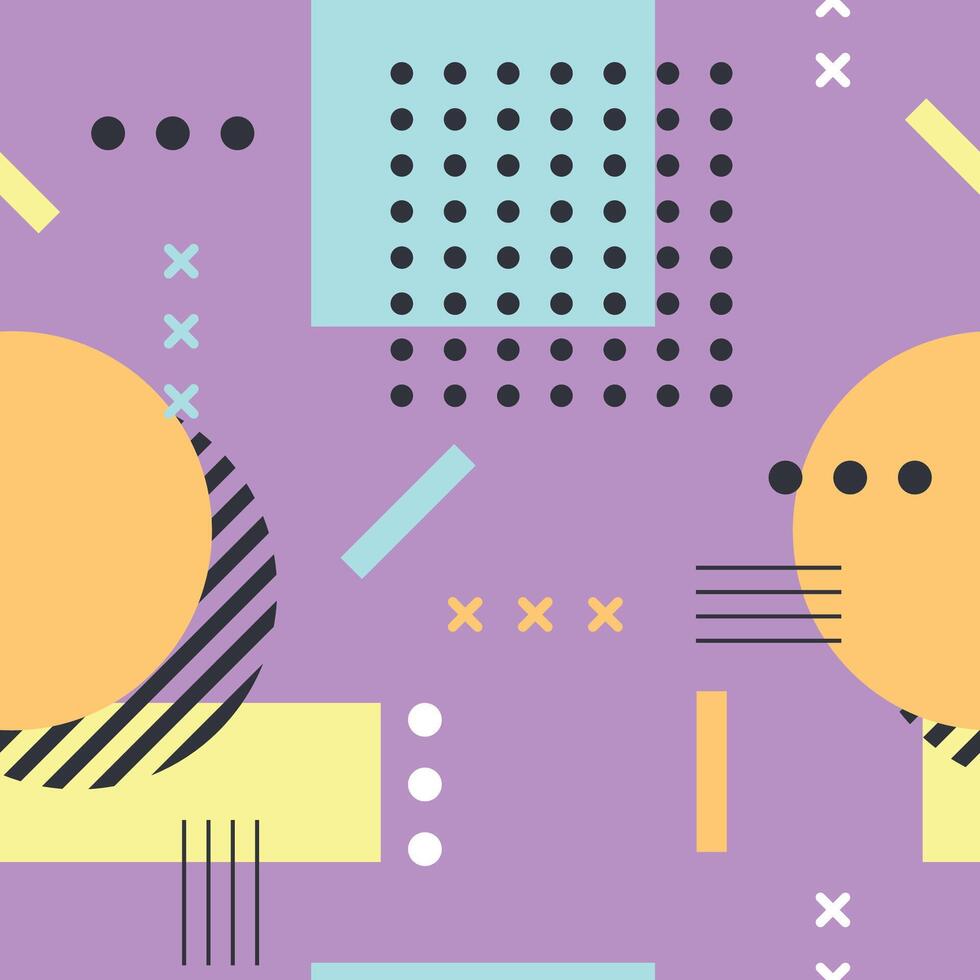 Geometric shapes background in flat design vector
