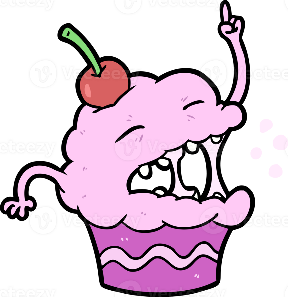 funny cartoon cupcake png