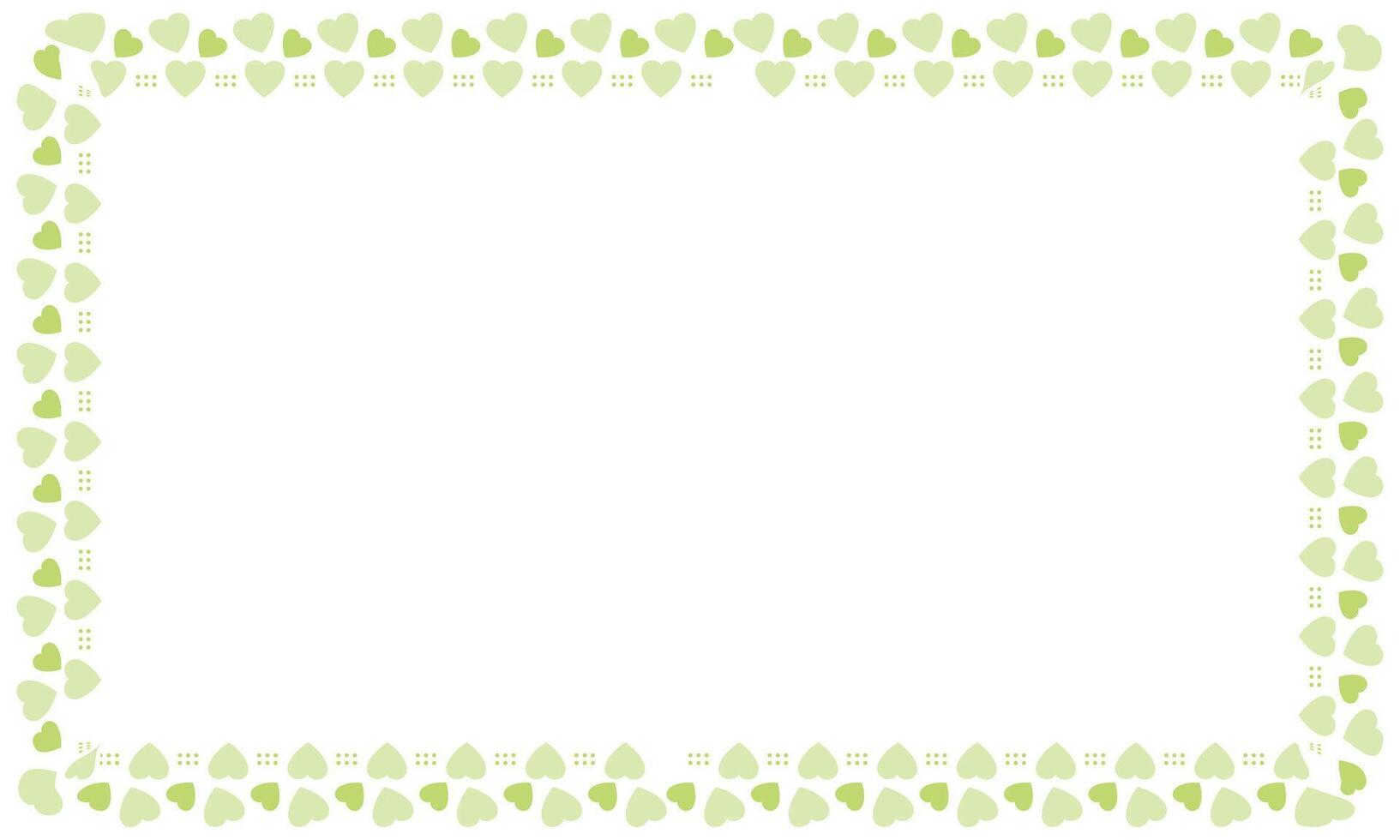 Hand drawn hearts border and frame on white background vector