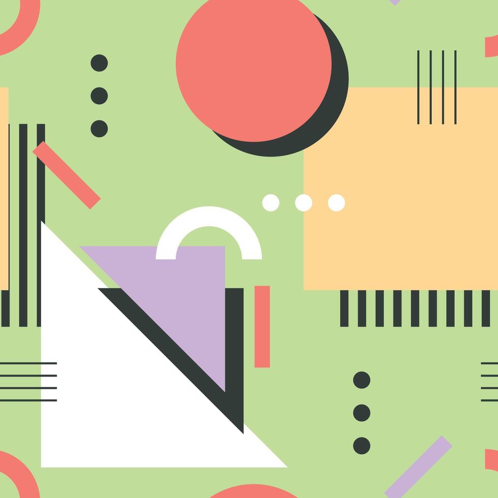 Geometric shapes background in flat design vector