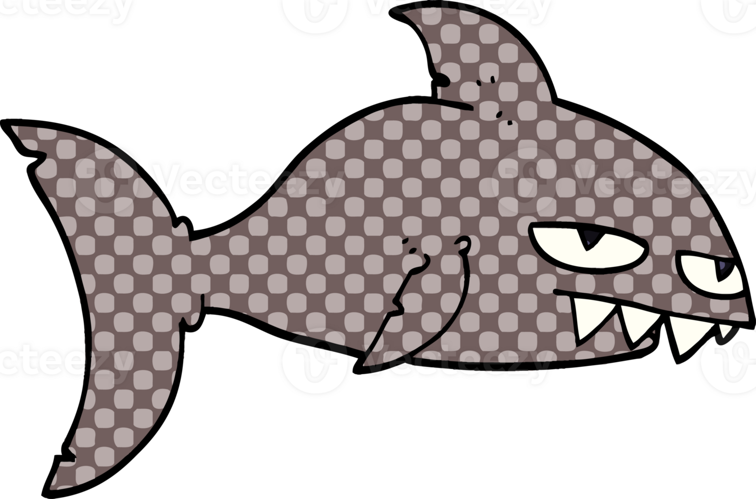 cartoon doodle deadly shark png
