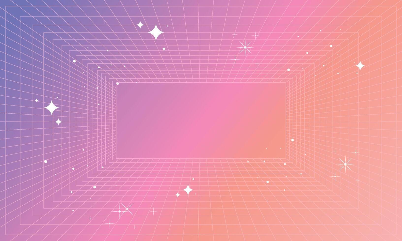 Gradient y2k background, Pastel Neon Holographic Mesh Gradient Abstract Background with Copy Space and Handdrawn Kawaii Y2K vector
