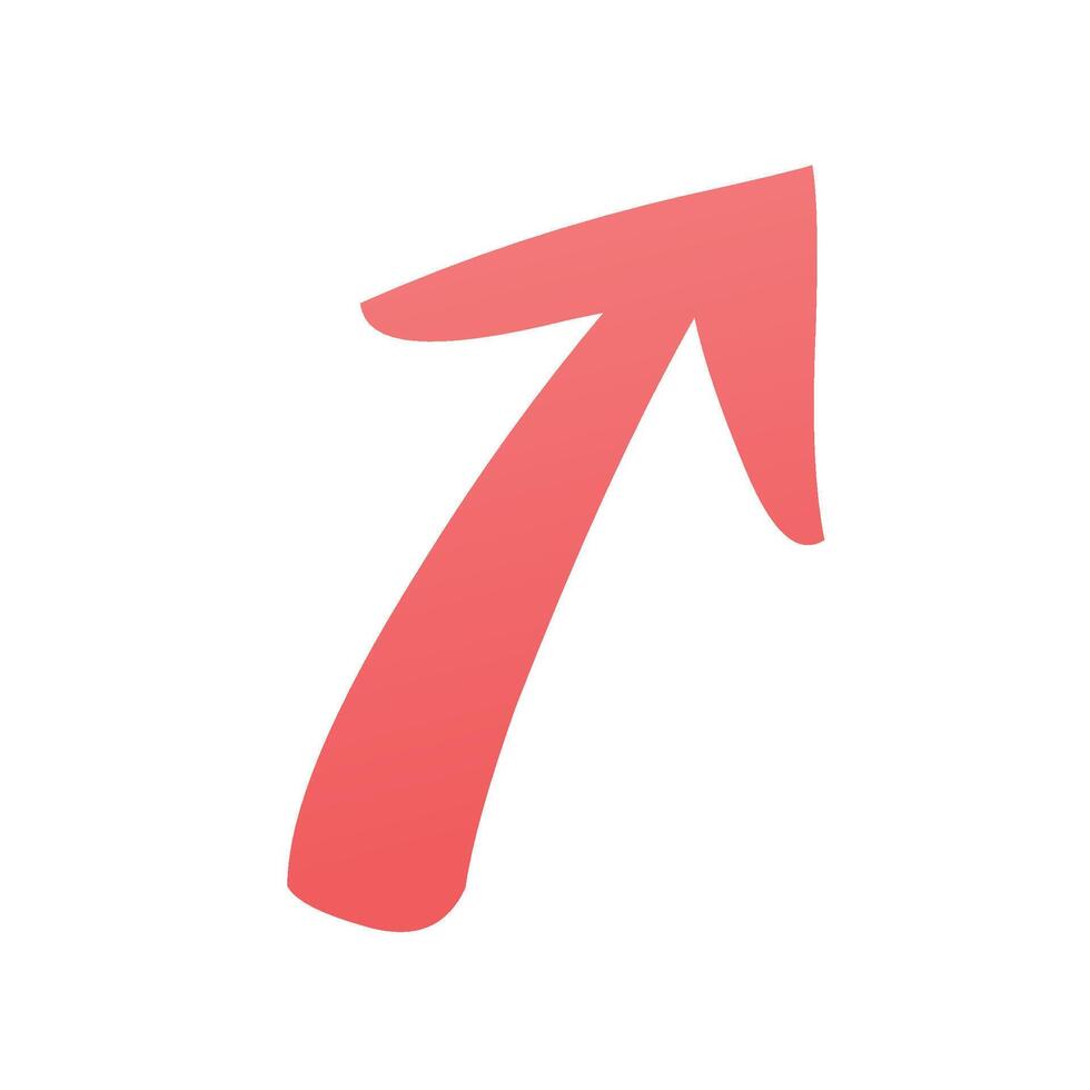 hand drawn arrow on white background vector