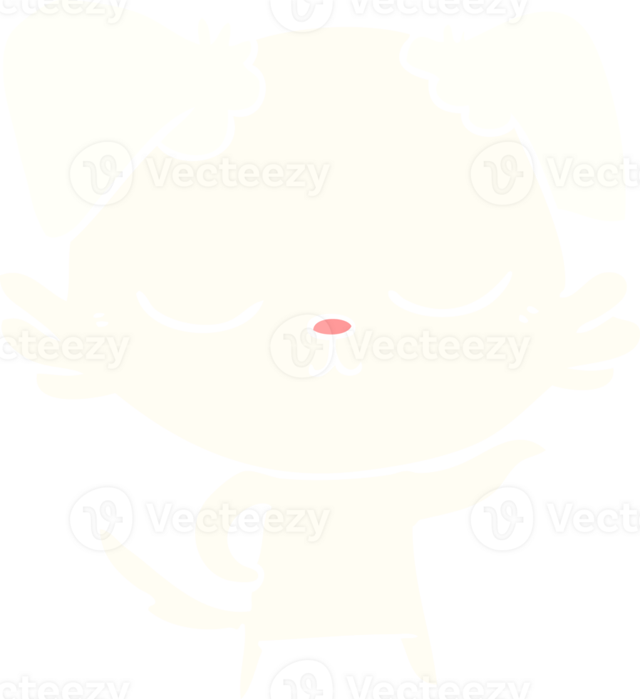 cute flat color style cartoon dog png