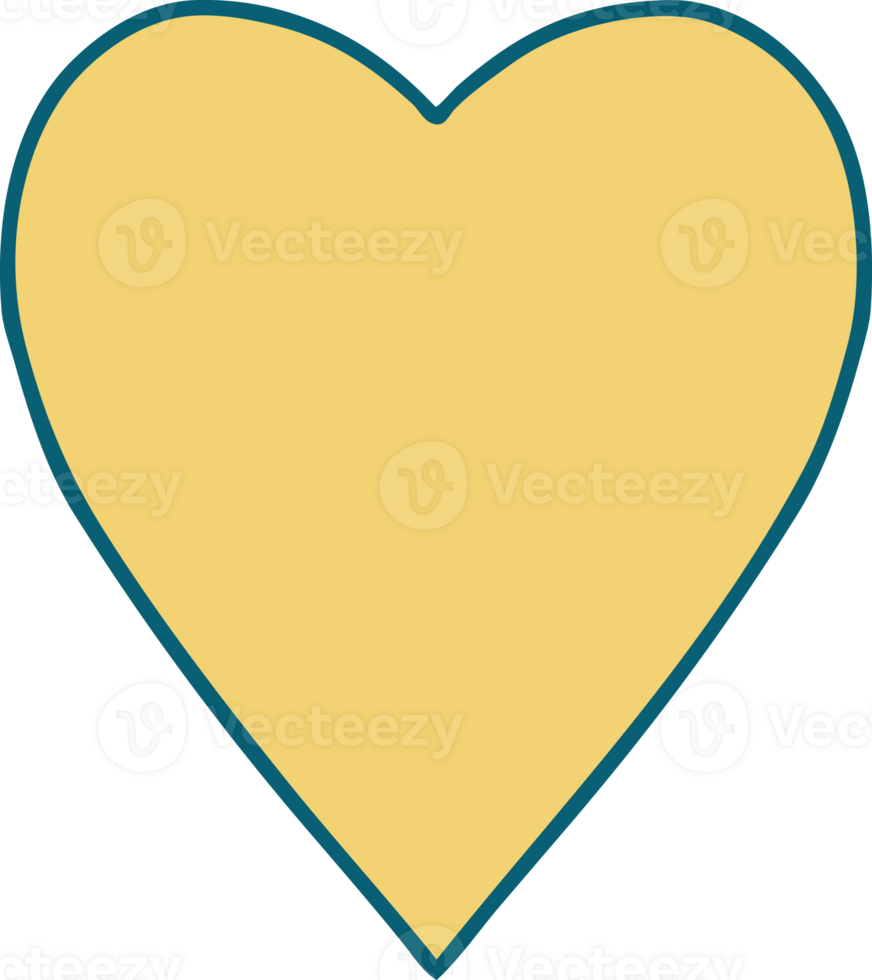 iconic tattoo style image of a heart png