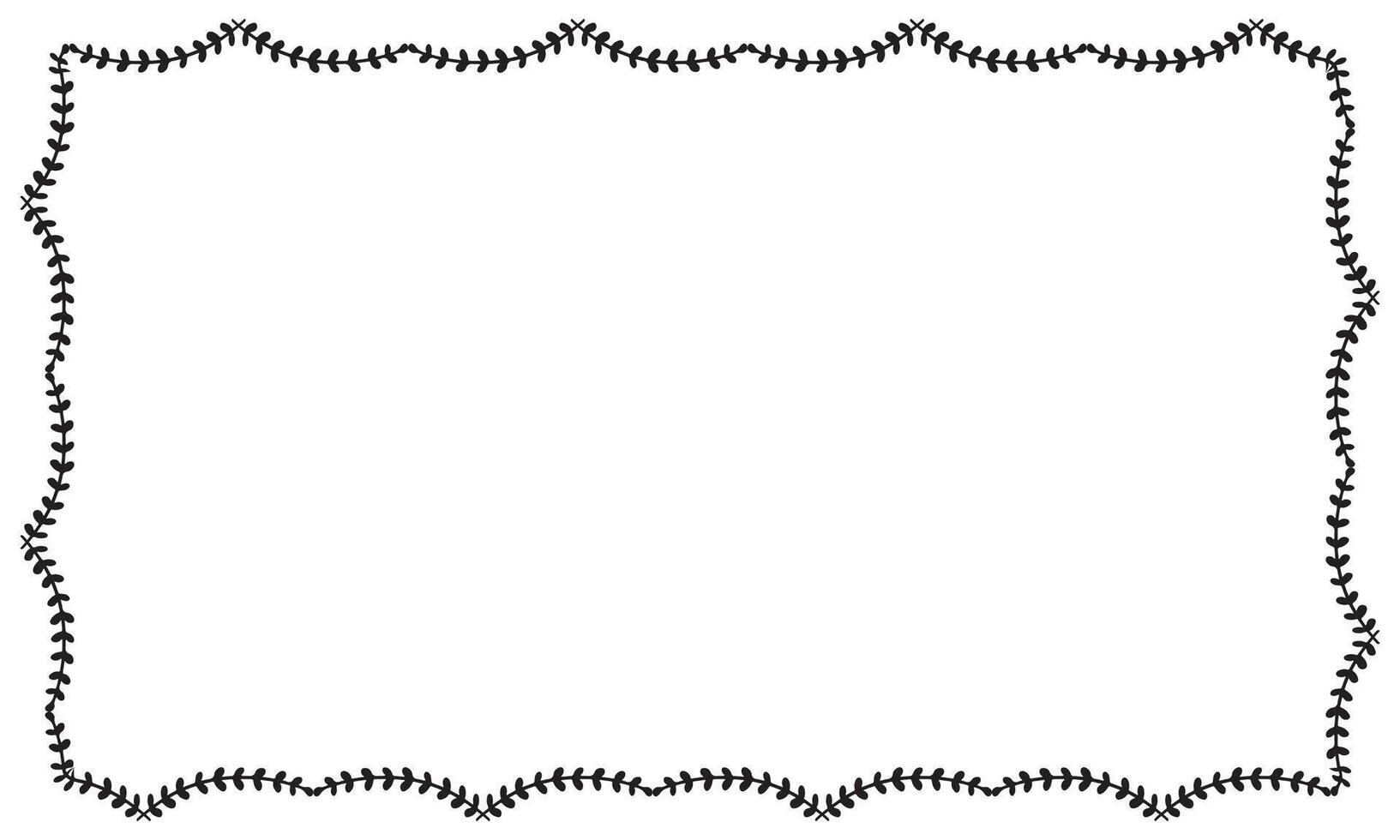 Hand drawn floral frame design background vector