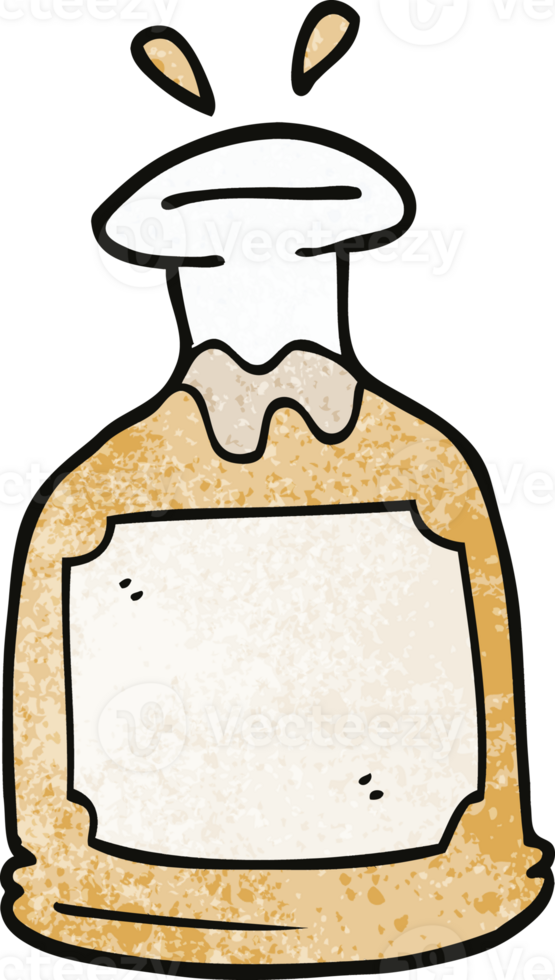 cartoon doodle whiskey decanter png