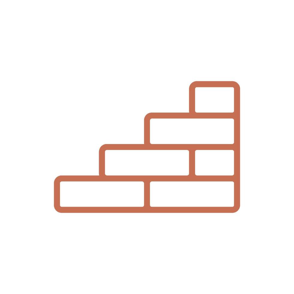 Brick Wall Icon Template vector