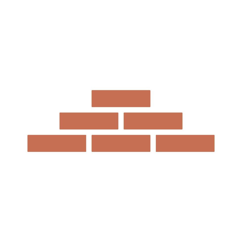 Brick Wall Icon Template vector