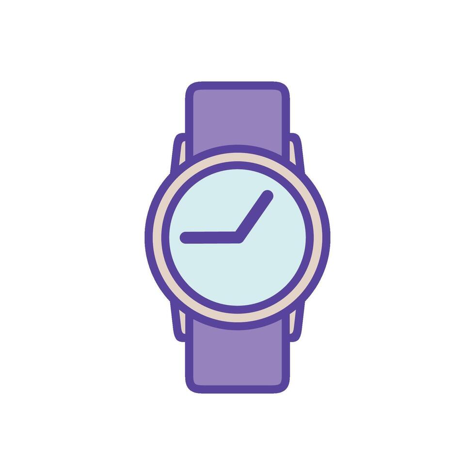 Wrist Watch Clock Icon Template, Flat Design Illustration Design vector