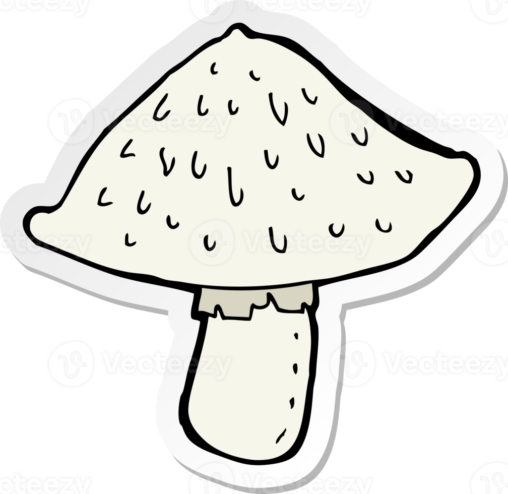 sticker of a cartoon wild mushroom png