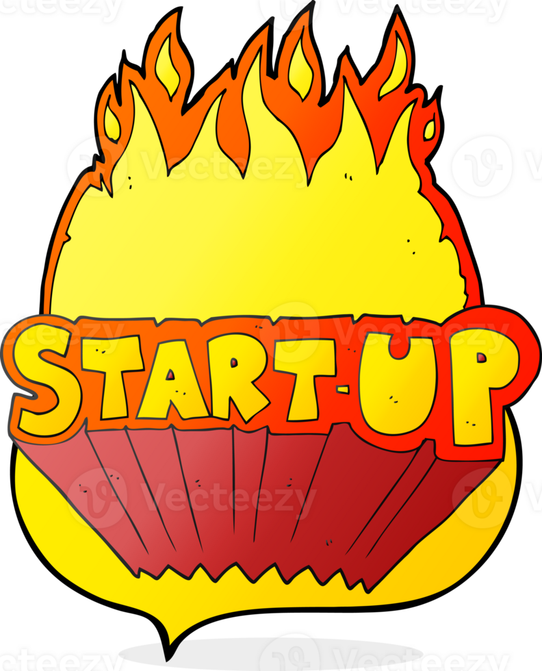 hand drawn speech bubble cartoon startup symbol png