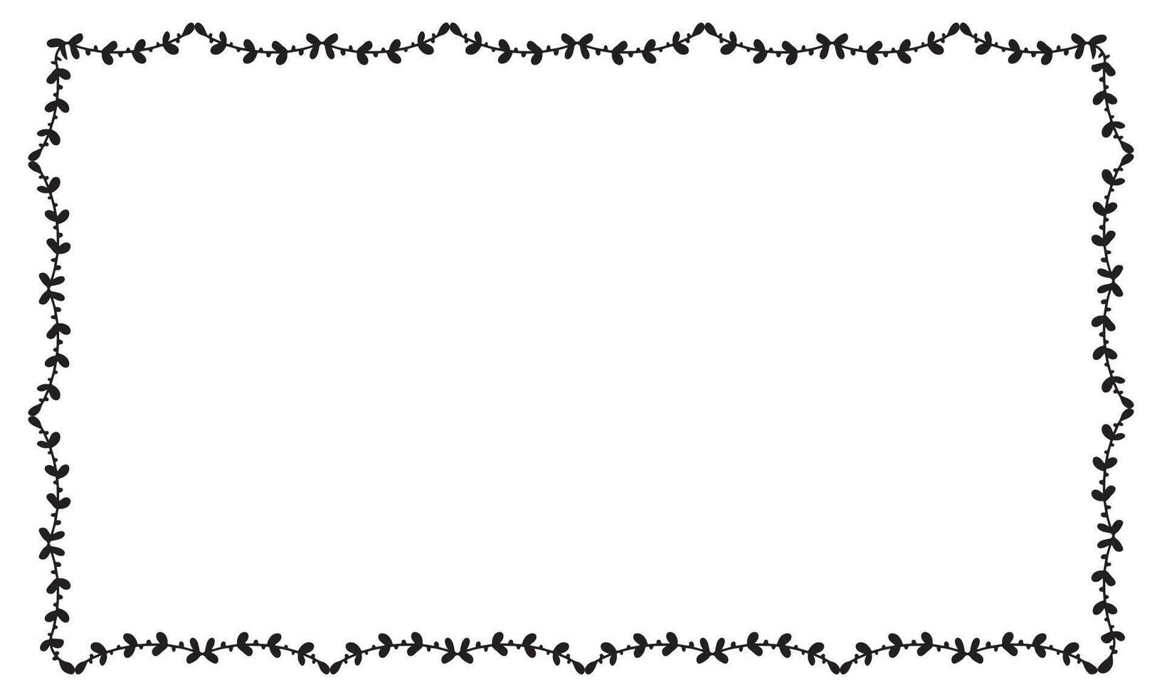 Hand drawn floral frame design background vector