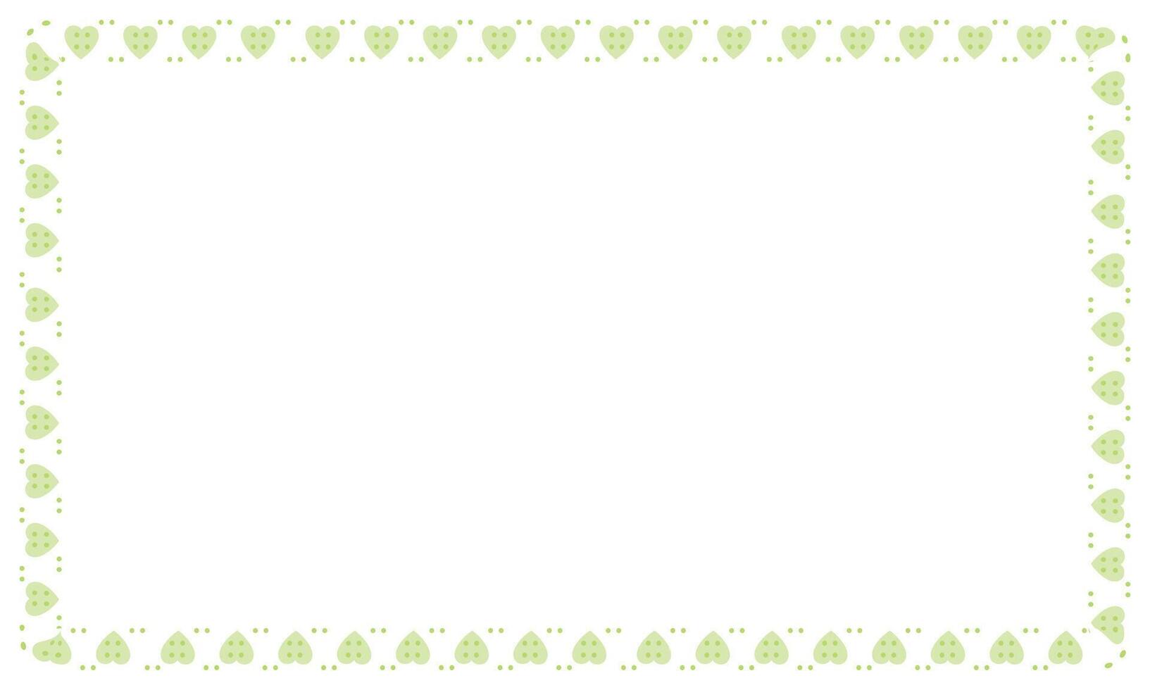 Hand drawn hearts border and frame on white background vector