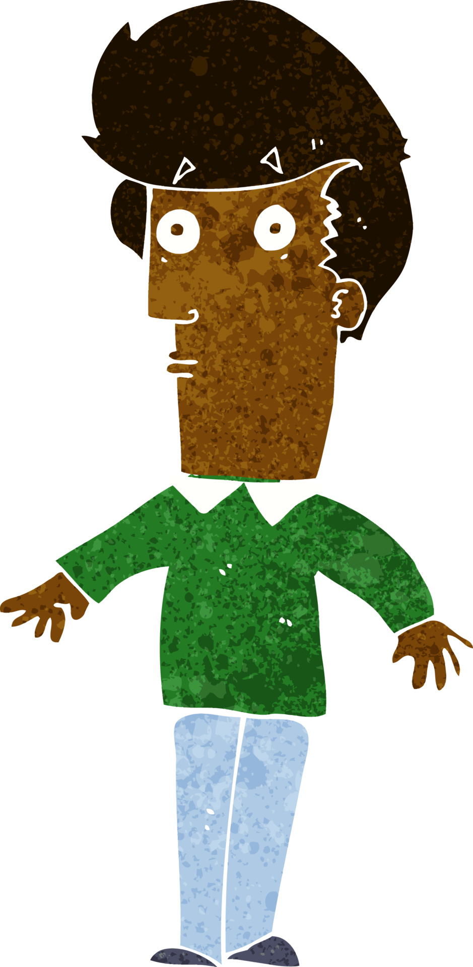 cartoon startled man 45262240 PNG