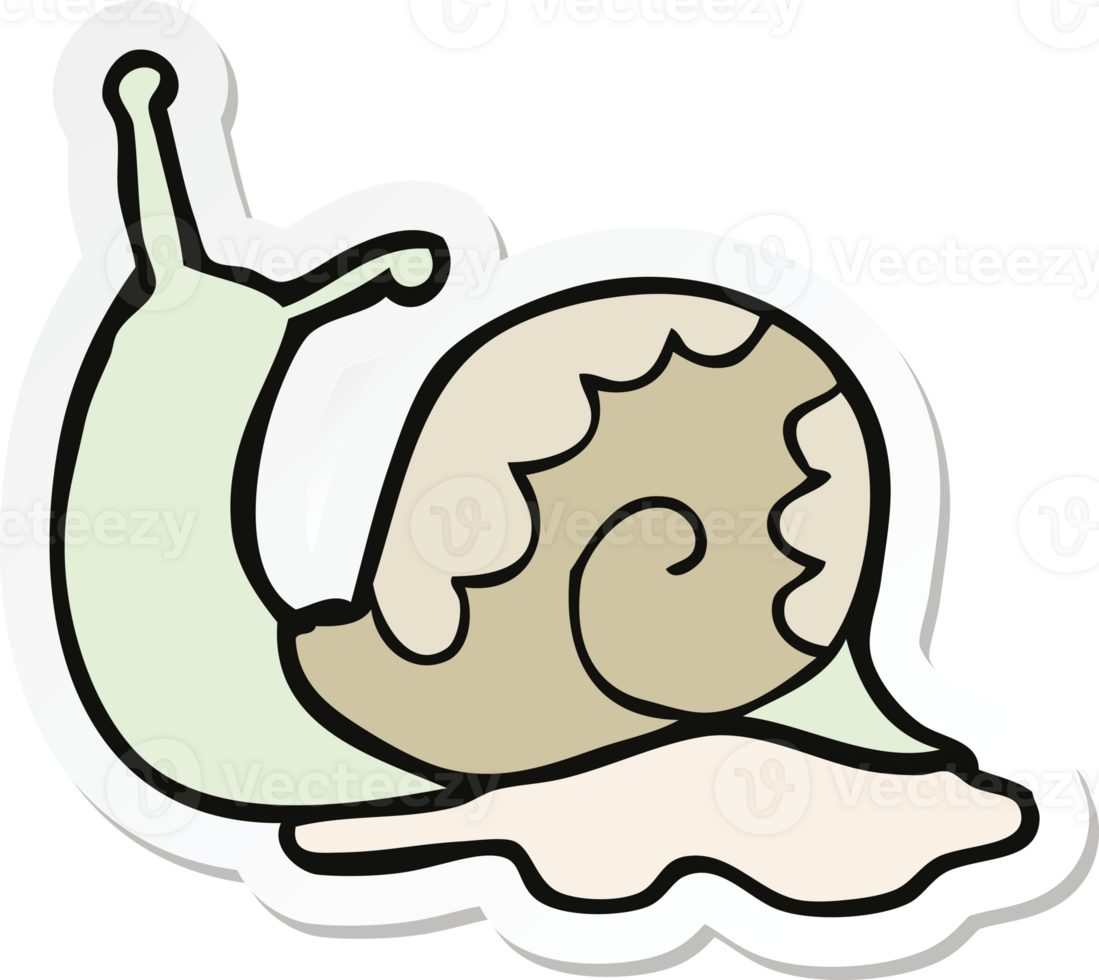 sticker of a cartoon snail png