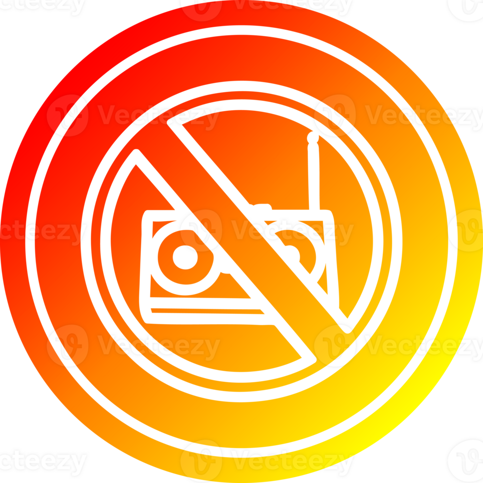 no music circular icon with warm gradient finish png