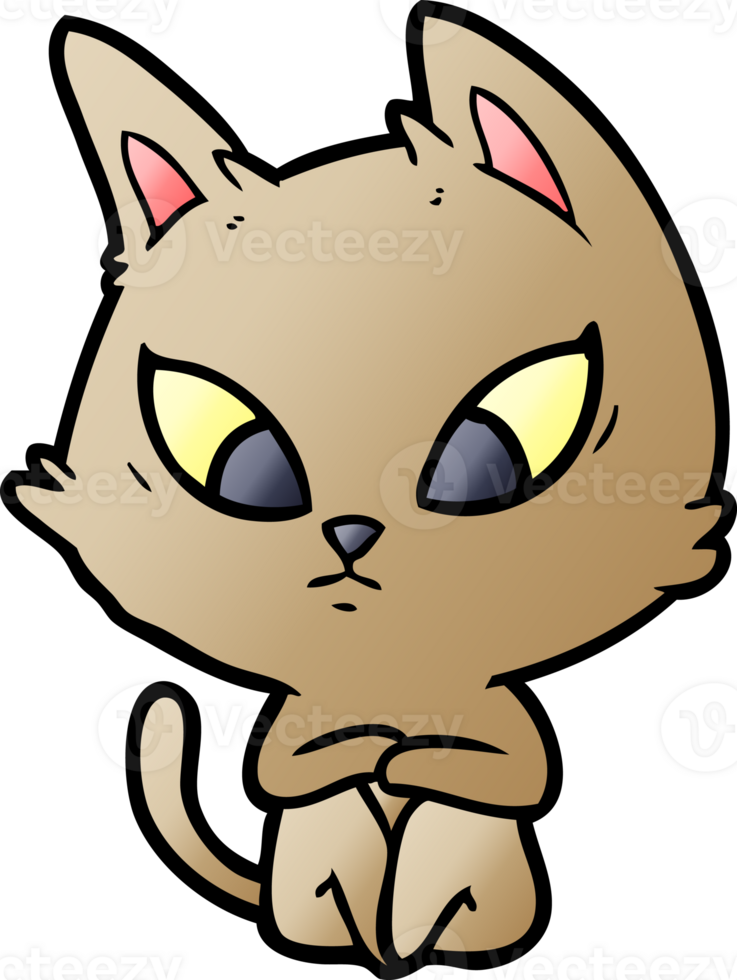 confused cartoon cat 45262520 PNG