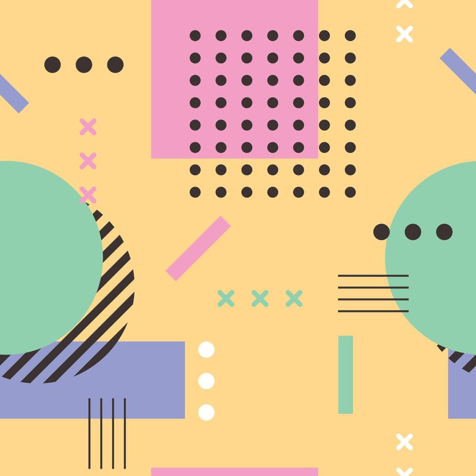 Geometric shapes background in flat design vector